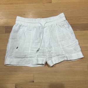 Athleta White Linen Shorts Women’s 0